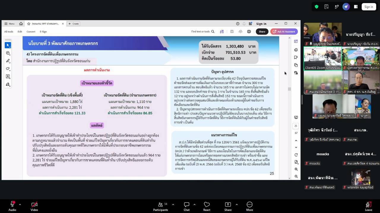 title - ผู้ตรวจราชการ ส.ป.ก. ร่วมประชุมตรวจติดตามการดำเนินงานตามแผนการตรวจราชการ ของผู้ตรวจราชการกระทรวงเกษตรและสหกรณ์ ประจำปีงบประมาณ พ.ศ. 2569 รอบที่ 2 ในเขตตรวจราชการที่ 12 จังหวัดขอนแก่น 